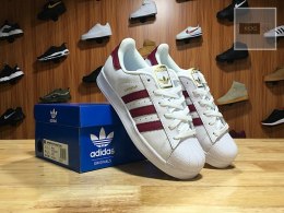 Adidas Superstar biało/bordowe